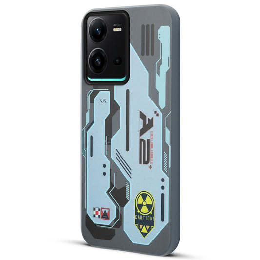 Mechanical Circuit Print Hard Back Cover For Vivo V25 5G