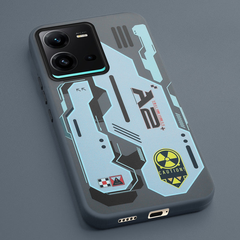 Mechanical Circuit Print Hard Back Cover For Vivo V25 5G