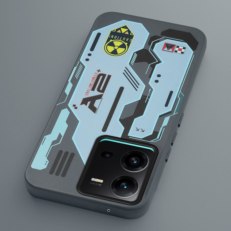 Mechanical Circuit Print Hard Back Cover For Vivo V25 5G