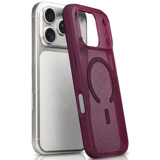 Soft TPU Frame & Premium MagSafe Compatible Hard Case for Apple iPhone 18 Pro, Dotted Texture & Camera Protection
