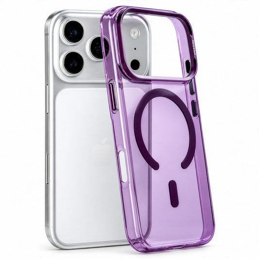 Scratch Resistant Transparent Hard Glossy MagSafe Case with Camera Protection & Metallic Buttons for Apple iPhone 18 Pro