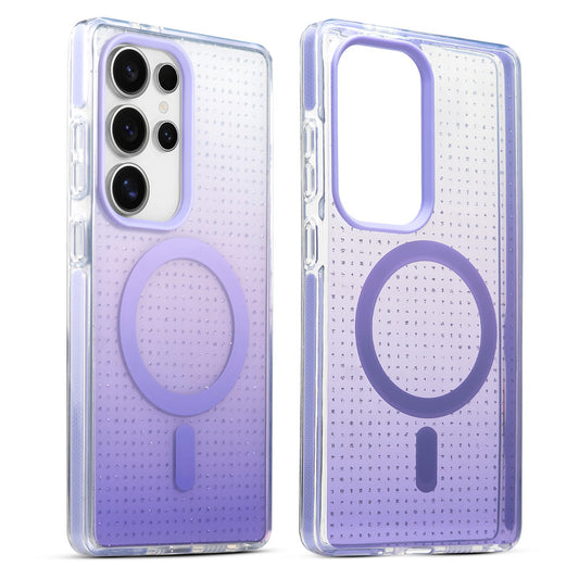Stunning Dual Shade Starry MagSafe Hard Back Case for Samsung S23 Ultra 5G with Colourful Raised Camera Edges
