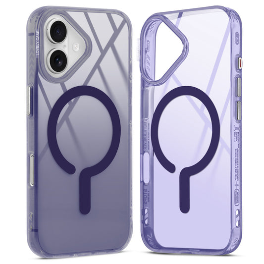360° Air-Cushioned Protection Back Case For Apple iPhone 16 Jelly Transparent MagSafe Compatible with Metal Finish Buttons