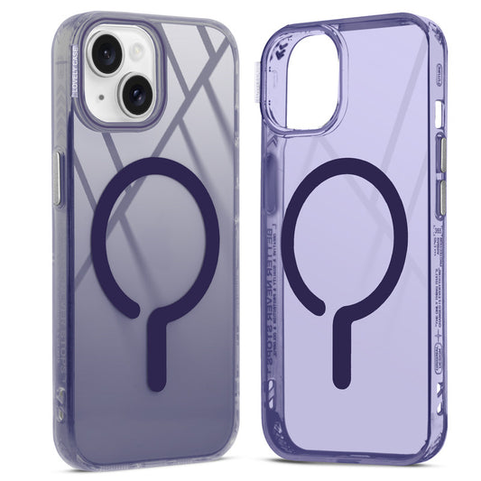 360° Air-Cushioned Protection Back Case For Apple iPhone 14 Jelly Transparent MagSafe Compatible with Metal Finish Buttons
