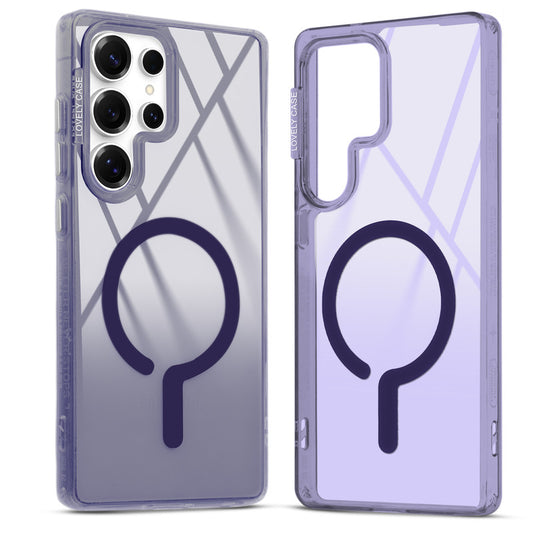 360° Air-Cushioned Protection Back Case For Samsung S25 Ultra 5G Jelly Transparent MagSafe Compatible with Metal Finish Buttons