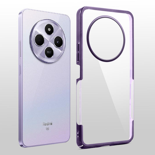 Crystal Clear Premium Case with Shiny Colorful Edges and Precise Cutouts for Redmi A4 5G