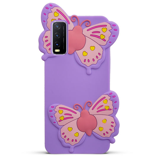 3D Vibrant Butterfly Silicone Phone Case For Vivo Y20