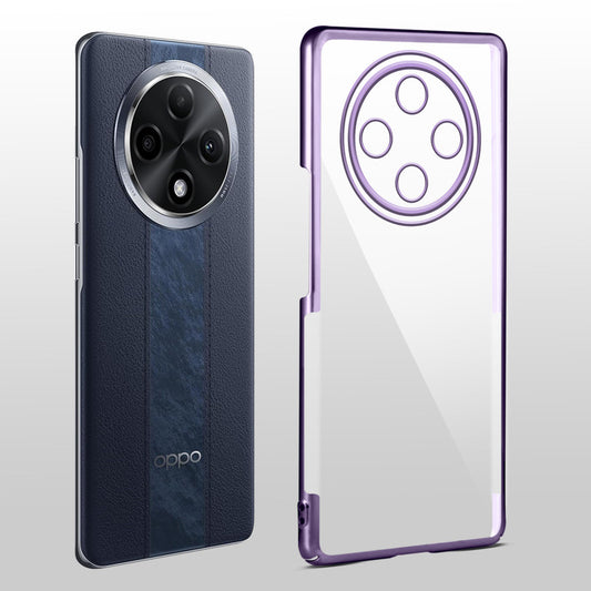 Crystal Clear Premium Case with Shiny Colorful Edges and Precise Cutouts for Oppo F27 Pro Plus 5G