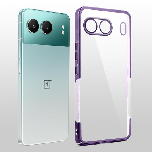 Crystal Clear Premium Case with Shiny Colorful Edges and Precise Cutouts for OnePlus Nord 4 5G