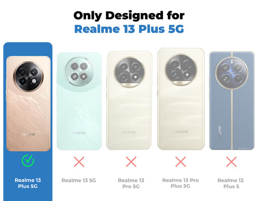 Crystal Clear Premium Case with Shiny Colorful Edges and Precise Cutouts for Realme 13 Plus 5G