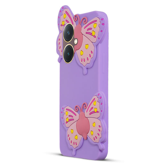 3D Vibrant Butterfly Silicone Phone Case For Vivo Y27 4G