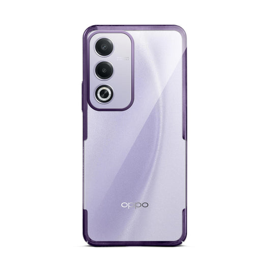 Crystal Clear Premium Case with Shiny Colorful Edges and Precise Cutouts for Oppo A3 Pro 5G