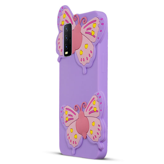 3D Vibrant Butterfly Silicone Phone Case For Vivo Y20