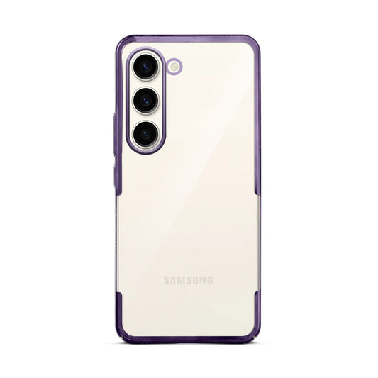 Crystal Clear Premium Case with Shiny Colorful Edges and Precise Cutouts for Samsung S23 5G