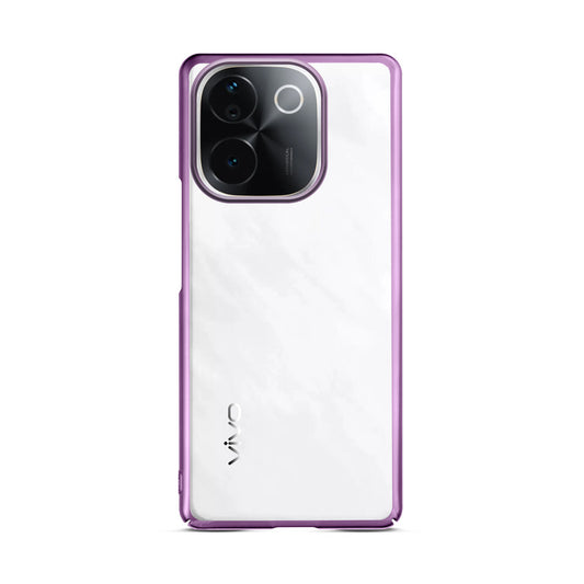 Crystal Clear Hard Back Case with Shiny Colorful Edges and Precise Cutouts for Vivo T3 Pro 5G