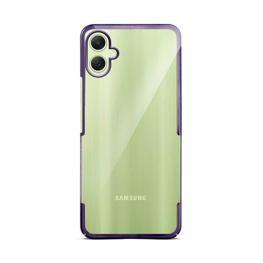Crystal Clear Premium Case with Shiny Colorful Edges and Precise Cutouts for Samsung A06 5G