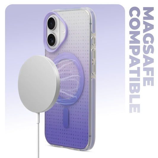 Stunning Dual Shade Starry MagSafe Hard Back Case for Apple iPhone 16 with Colourful Raised Camera Edges