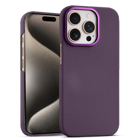 Stone Like Matte Finish Back Case for Apple iPhone 15 Pro Max , Detachable Camera Ring