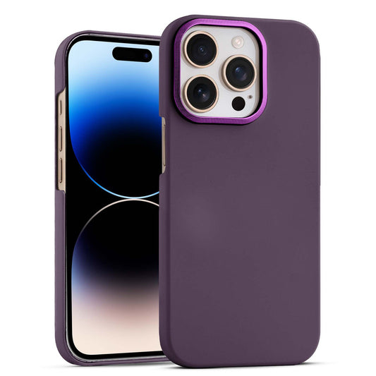 Stone Like Matte Finish Back Case for Apple iPhone 14 Pro , Detachable Camera Ring