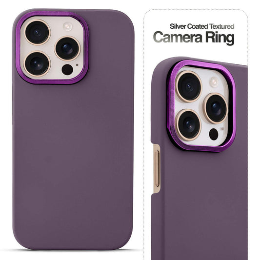 Stone Like Matte Finish Back Case for Apple iPhone 14 Pro Max , Detachable Camera Ring