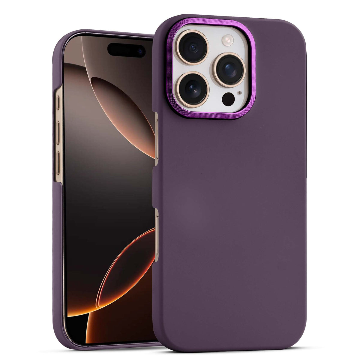 Detachable Ring Matte Case for Apple iPhone 16 Pro