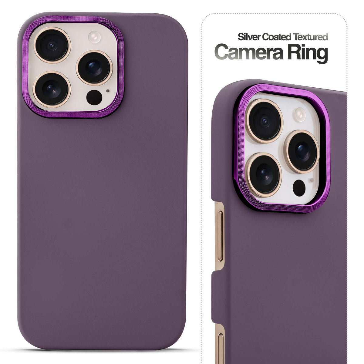 Detachable Ring Matte Case for Apple iPhone 16 Pro