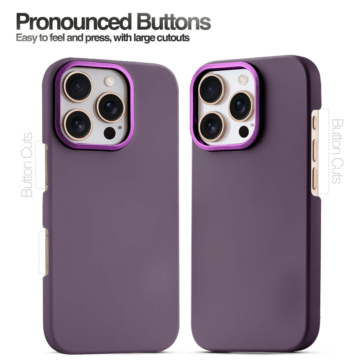 Detachable Ring Matte Case for Apple iPhone 16 Pro