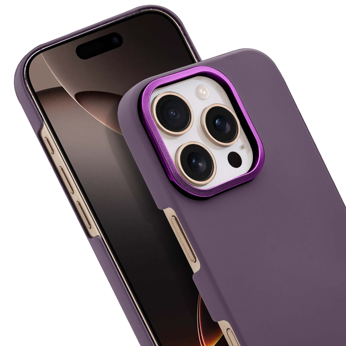 Detachable Ring Matte Case for Apple iPhone 16 Pro
