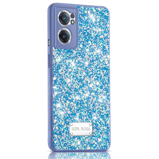 Sparkling Glitter Sequin Case with Camera Shield Back Cover For OnePlus Nord CE 2 5G