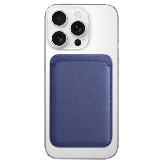 Magnetic Card Leather Wallet Holder Designed for Wireless Charging Support Compatible with Back Case