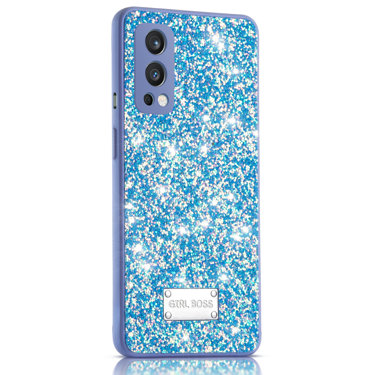 Sparkling Glitter Sequin Case with Camera Shield Back Cover For Oneplus Nord 2 5G