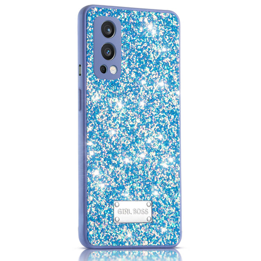 Sparkling Glitter Sequin Case with Camera Shield Back Cover For Oneplus Nord 2 5G