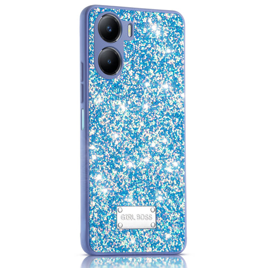 Sparkling Glitter Sequin Case with Camera Shield Back Cover For Vivo Y56 5G