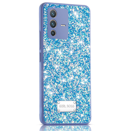 Sparkling Glitter Sequin Case with Camera Shield Back Cover For Vivo V23 Pro 5G