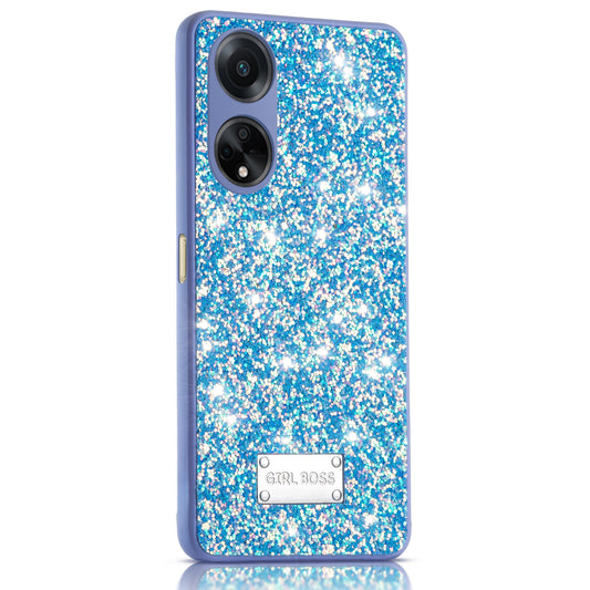 Sparkling Glitter Sequin Case with Camera Shield Back Cover For Oppo F23 5G