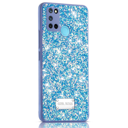 Sparkling Glitter Sequin Case with Camera Shield Back Cover For Realme 7i