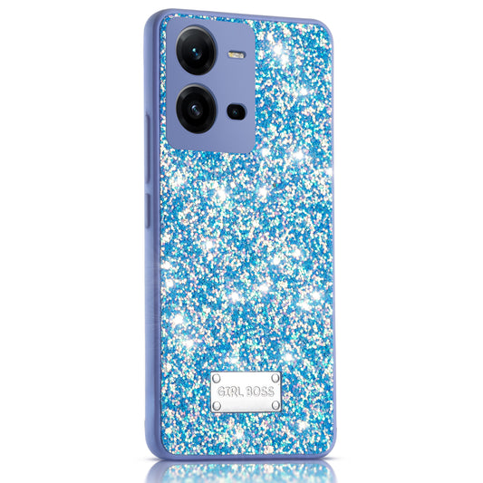 Sparkling Glitter Sequin Case with Camera Shield Back Cover For Vivo V25E 5G