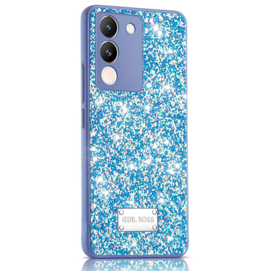 Sparkling Glitter Sequin Case with Camera Shield Back Cover For Vivo Y200 5G