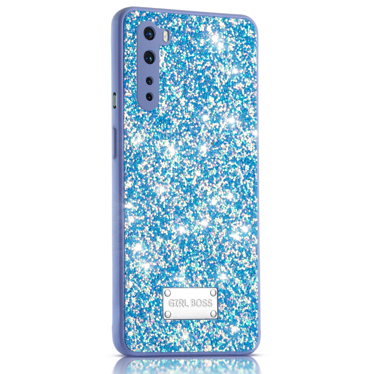 Sparkling Glitter Sequin Case with Camera Shield Back Cover For Oneplus Nord