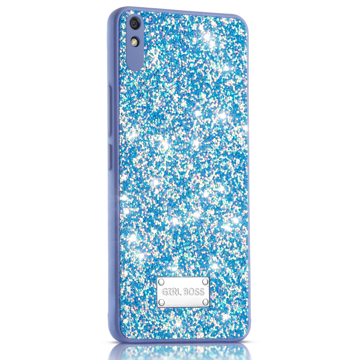 Sparkling Glitter Sequin Case with Camera Shield Back Cover For Redmi 9A