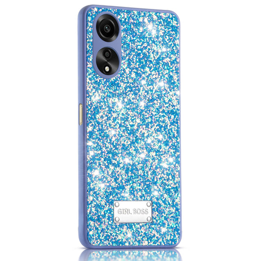 Sparkling Glitter Sequin Case with Camera Shield Back Cover For Oppo A78 5G