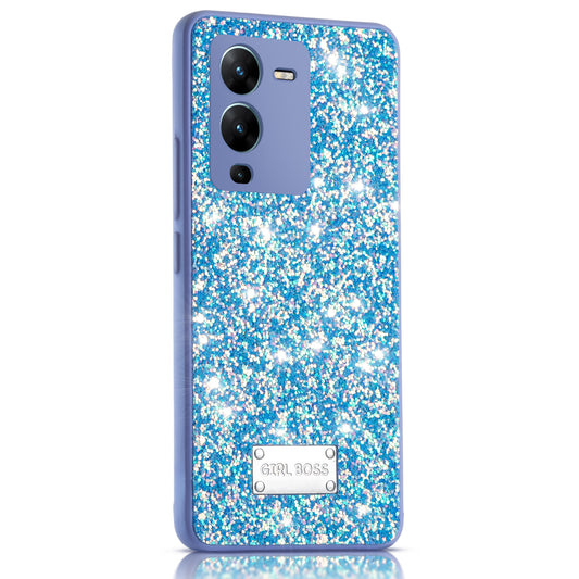 Sparkling Glitter Sequin Case with Camera Shield Back Cover For Vivo V25 Pro 5G