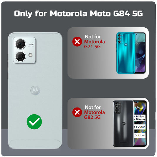 Classic Denim Finish Back Case for Motorola Moto G84 5G with Raised Camera Edges & Micro-Fiber Lining