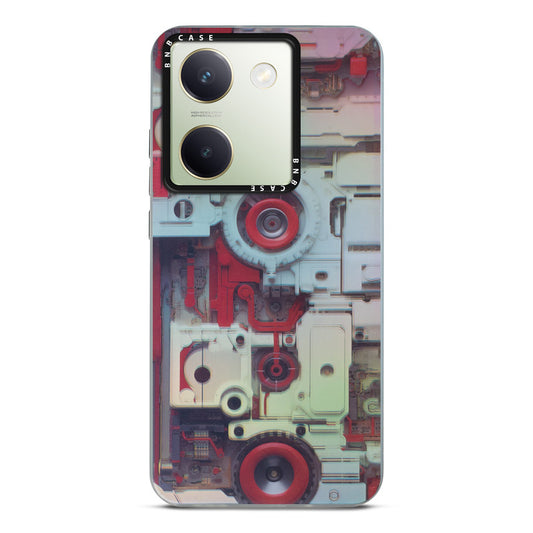 Colorful Reflective Circuit Prints Hard Back Protector Case For Vivo Y300 Plus 5G