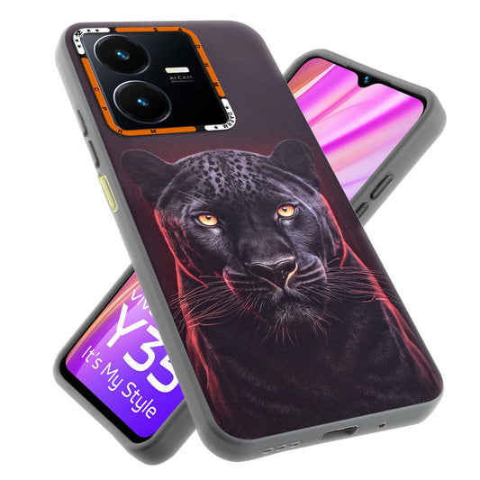 Dark Elegant Wild Creatures Printed Back Cases For Vivo Y35 4G