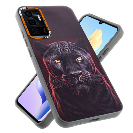 Dark Elegant Wild Creatures Printed Back Cases For Vivo V23E 5G