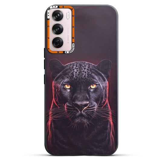 Dark Elegant Wild Creatures Printed Back Cases For Oppo Reno 12 5G