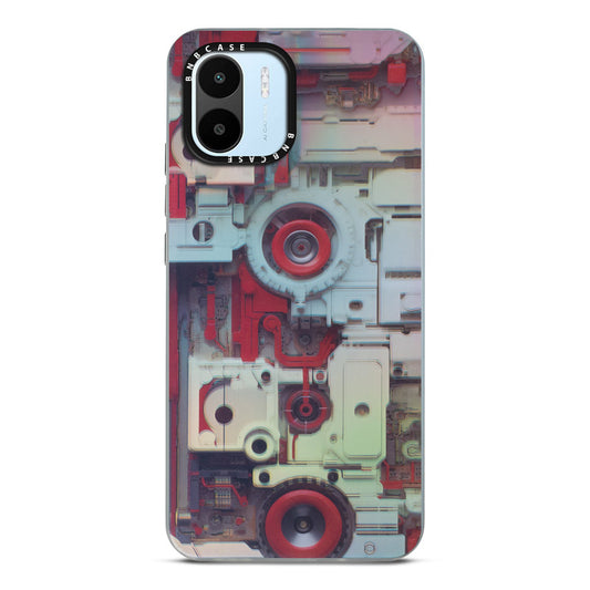 Futuristic Rainbow Effect Circuit Print Hard Back Cover For Redmi A1 2022