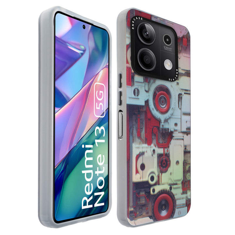 Rainbow Circuit Print Hard Case For Redmi Note 13 5G