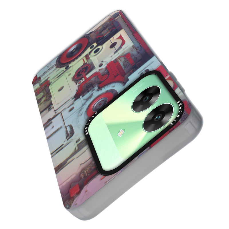 Rainbow Circuit Print Hard Case For Realme C61